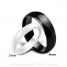 Alliance Bague Céramique Noire ou Blanche Homme Femme  bobijoo