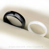 AL0034 BOBIJOO Jewelry Alliance Ring Black or White Ceramic Man Woman