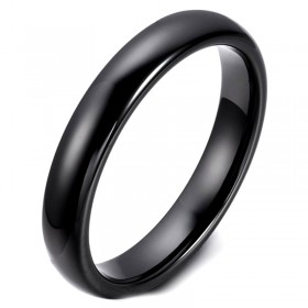 Alliance Bague Céramique Noire 3mm Mixte bobijoo