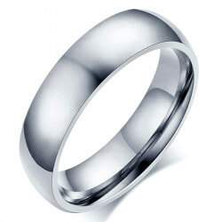 AL0038 BOBIJOO Jewelry Alliance-Ring-Ring-Edelstahl-Silber-6mm