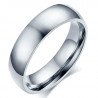 Alliance Bague Anneau Acier Inoxydable Argenté 6mm bobijoo