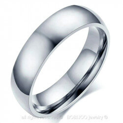AL0038 BOBIJOO Jewelry Alliance Ring Ring Stainless Steel Silver 6mm