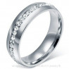 AL0039 BOBIJOO Jewelry Alliance-Ring, 6mm Zirkon Edelstahl silber