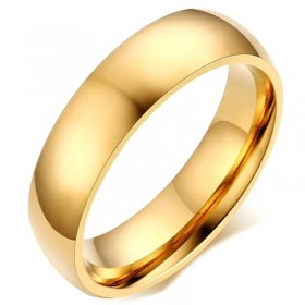 AL0042 BOBIJOO Jewelry Alliance Ring 6mm Gold-plated finish Stainless Steel