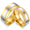 AL0036 BOBIJOO Jewelry Alliance Couple, Gold, Zirconium Strass