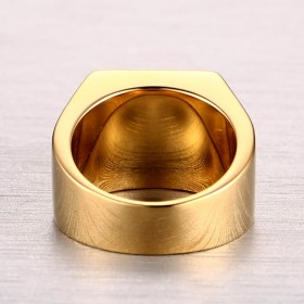 BA0052 BOBIJOO Jewelry Anillo Cabujón el anillo de sellar de Oro