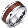 BA0053 BOBIJOO Jewelry Anillo Alianza De Acero Inoxidable De Madera Kao Hawaii