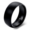 Bague Alliance Titanium Noir Mate Poli bobijoo