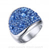 BAF0010 BOBIJOO Jewelry Edelstahl Kristall Ring 3 Farben bei der Wahl