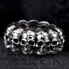 BA0056 BOBIJOO Jewelry Anello del cranio Testa in Acciaio Inox Biker Punk Gotico