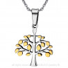 PE0023 BOBIJOO Jewelry Collar Colgante Árbol de la Vida Dorado con Oro fino Mezclado Mujer Hombre