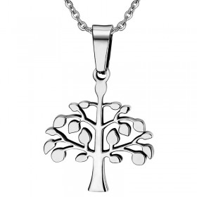 Collier Pendentif Arbre de Vie Acier Inoxydable Mixte Femme Homme bobijoo