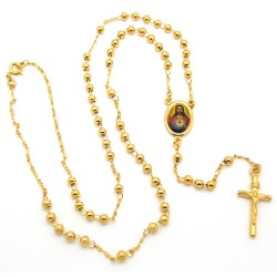 CP0026 BOBIJOO Jewelry Rosenkranz Vergoldet mit echtgold Jesus