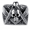 BA0058 BOBIJOO Jewelry Anello anello con Castone, cranio Massonica Frank Mason Staffa Bussola