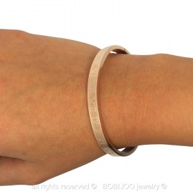 Bracelet Acier Inoxydable Femme Chiffre Romain  bobijoo