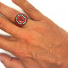 BA0064 BOBIJOO Jewelry Ring Siegelring Masonic Freimaurer-Mail-Bordeaux-Rot, Edelstahl