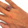 BA0064 BOBIJOO Jewelry Ring Signet Masonic Frank Mason Email Bordeau Stainless Steel