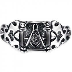 GO0003 BOBIJOO Jewelry Panzer Armband Masonic Freimaurer