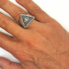 Bague Illuminati Pyramide Oeil Acier Inoxydable bobijoo