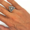BA0069 BOBIJOO Jewelry Ring Illuminati-Pyramide Auge Edelstahl