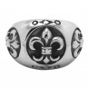 BA0076 BOBIJOO Jewelry Anello anello Fleur-de-Lys in Acciaio Inox