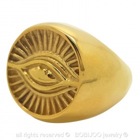 BA0077 BOBIJOO Jewelry Anello Anello Con Castone Illuminati Occhio D'Oro