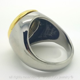 BA0079 BOBIJOO Jewelry Ring Siegelring Illuminati Auge gold-und Silberfarben