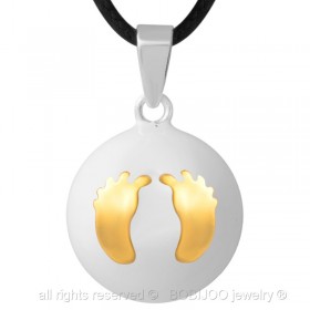 GR0011 BOBIJOO Jewelry Necklace Pendant Bola Musical Pregnancy Feet baby Gold Plated