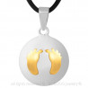 GR0011 BOBIJOO Jewelry Necklace Pendant Bola Musical Pregnancy Feet baby Gold Plated