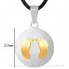 GR0011 BOBIJOO Jewelry Necklace Pendant Bola Musical Pregnancy Feet baby Gold Plated