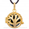 GR0014 BOBIJOO Jewelry Necklace Pendant Bola Cage Musical Tree of Life, Gold