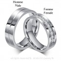 AL0010 BOBIJOO Jewelry Alliance Ring Ring Stainless Steel Rhinestone Couple