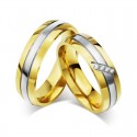 AL0013 BOBIJOO Jewelry Alliance Ring, Gold Rhinestone Woman Man