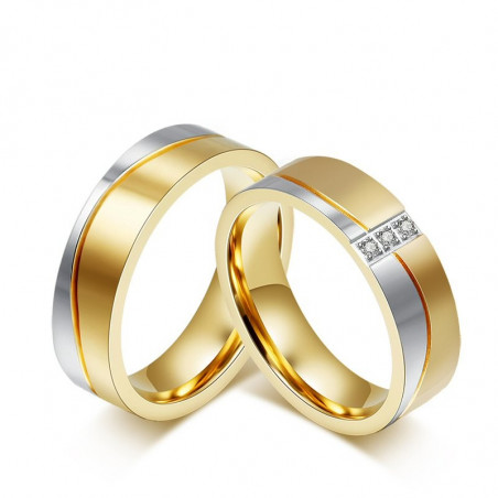 AL0016 BOBIJOO Jewelry Alliance Ring in Gold-plated finish Stainless Steel