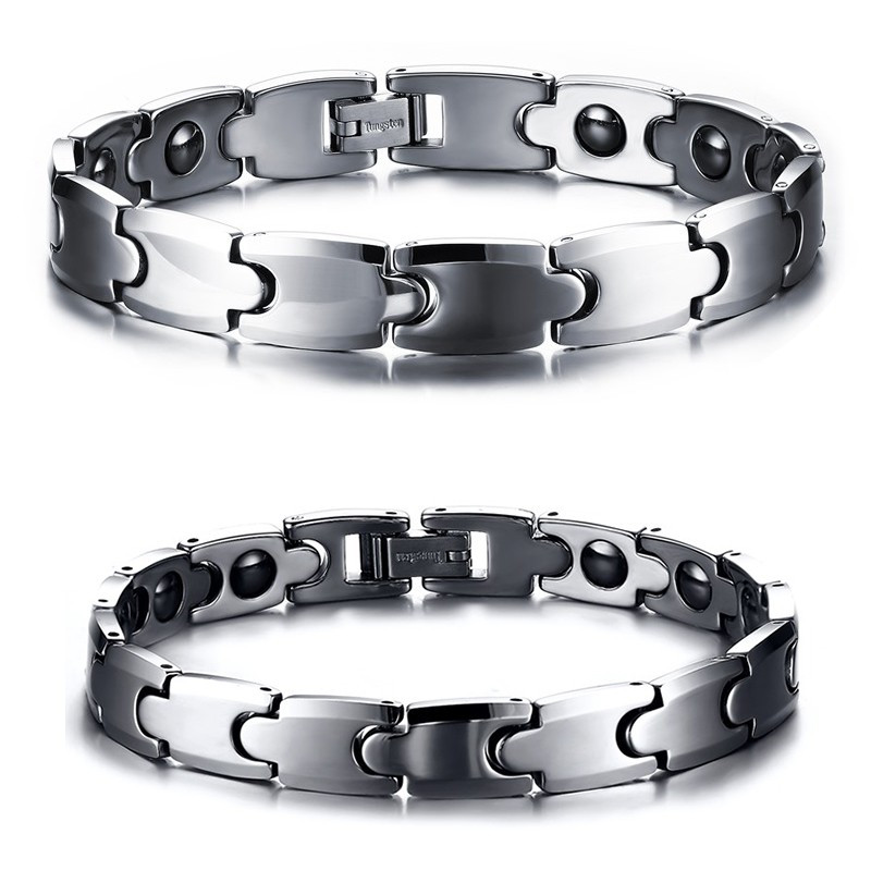 Bracelet Tungstène Hématite Magnétique Bio Energie bobijoo