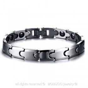 BR0117 BOBIJOO Jewelry Wolfram Armband Hämatit Magnet-Bio-Energie