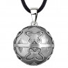 GR0019 BOBIJOO Jewelry Collana Ciondolo Bola Musicale Gravidanza Farfalla Argento