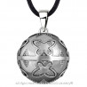 GR0019 BOBIJOO Jewelry Collana Ciondolo Bola Musicale Gravidanza Farfalla Argento