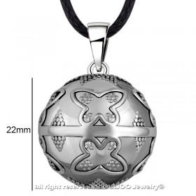 Collier Pendentif Bola Musical Grossesse Papillon Argenté bobijoo