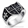 BA0118 BOBIJOO Jewelry Siegelring Ring Jeanne d ' Arc Royalisme Lilie Templer