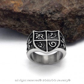 BA0118 BOBIJOO Jewelry Signet ring Ring, Joan of Arc Royalism Lys Templar