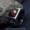 BA0120 BOBIJOO Jewelry Signet Ring Templar Cross in Red or Black