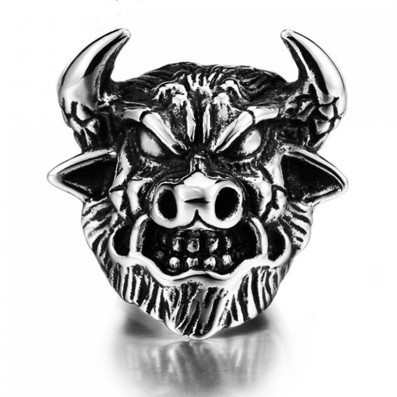 BA0121 BOBIJOO Jewelry Sello Gitana Showman Camargue Toro De Acero