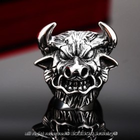 BA0121 BOBIJOO Jewelry Signet Gypsy Showman Camargue Bull Steel