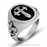 BA0125 BOBIJOO Jewelry Spada Del Cavaliere Fleur De Lys D'Acciaio, Argento