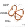 BAF0023 BOBIJOO Jewelry Golden Double Ring Ring in Rose Gold