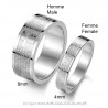 Alliance Bague Argenté Jesus Croix Bible Prière Couple bobijoo