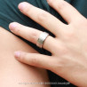 AL0047 BOBIJOO Jewelry Alliance-Ring Silber Jesus Kreuz Bibel Gebet Drehmoment