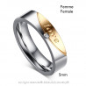 AL0049 BOBIJOO Jewelry Alianza Grabado De Diamante De Imitación De Plata De Acero De Oro Para Siempre Amor