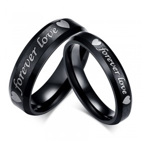 AL0050 BOBIJOO Jewelry Alliance Forever Love Schwarz-Silber-Herz